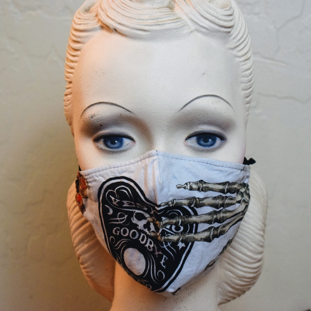 Ouija board planchette cotton reusable face mask